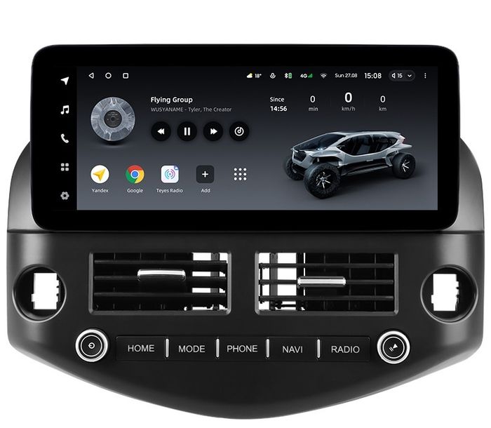 Магнитола для Toyota RAV4 3 2005-2012, Vanguard (рамка LUX 1) - Teyes LUX ONE ROUND монитор 12.3", Android 10, CarPlay, 4G SIM-слот