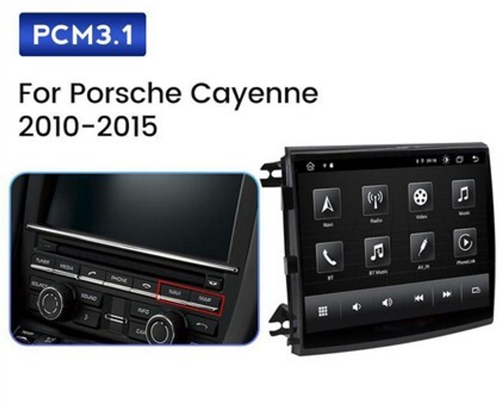 Магнитола для Porsche Cayenne 958 2010-2016 - Parafar PF955M4/64 монитор 8.4" на Android 11, SIM-слот, 4ГБ-64ГБ