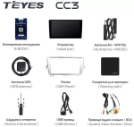 Магнитола для Toyota Prius 30 2009-2015 (левый руль, рамка черная) - Teyes CC3 Android 10, ТОП процессор, 4/32 Гб, CarPlay, SIM-слот