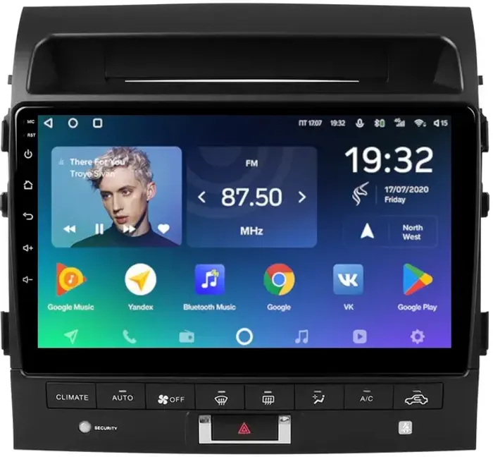 Магнитола для Toyota Land Cruiser 200 2012-2015 (климат на ШГУ) - Teyes CC2 PLUS монитор 10" IPS на Android 10, ТОП процессор, 4-64, SIM-слот
