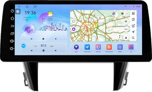 Магнитола для Toyota Camry 55 2014-2018 (рамка серебристо-черная 10) - FarCar монитор 12.3" 2K QLED на Android 14, TS10, CarPlay, 4G SIM-слот