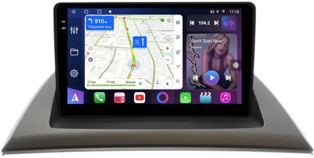Магнитола для BMW X3 E83 2003-2010 - FarCar BM3034M монитор 9.5" QLED на Android 14, TS10, 4+32Гб, CarPlay, 4G SIM-слот