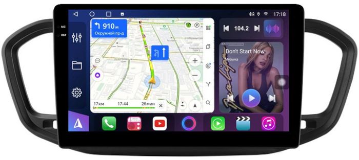 Магнитола для Lada Vesta NG 2023+ (ШГУ) - FarCar 7289B10 монитор 10.36" QLED на Android 14, TS18, CarPlay, 4G SIM-слот