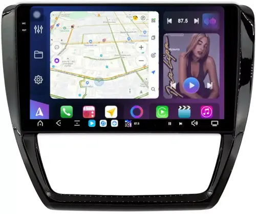 Магнитола для Volkswagen Jetta 6 2011-2018 - FarCar GX3076M монитор 10.36" 2K QLED на Android 14, TS20, 6+128Гб, CarPlay, 4G SIM-слот