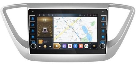Магнитола для Hyundai Solaris 2 2017-2022, Solaris HS 2024+ - Kuberg OL-9710 (кнопки и крутилки), Android 12, TS10, CarPlay, 4G SIM-слот