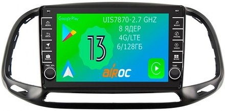 Магнитола для FIAT Doblo 2015+ - Airoc AB-1504 (кнопки и крутилки), Android 13, TS20, 6/128Гб, SIM-слот, CarPlay