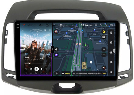 Магнитола для Hyundai Elantra 4 2006-2010 (HD) - Redpower 85092G (серая) PRO/PROmax ТОП звук, 2K QLED, Android 14, CarPlay, 4G SIM-слот
