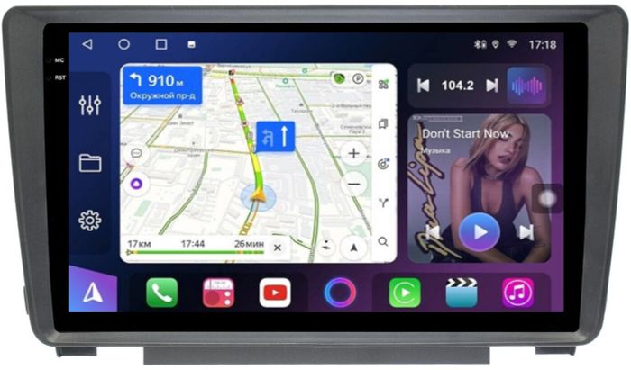 Магнитола для Skoda Octavia A5 2004-2013, Yeti (в штатную рамку) - FarCar S400-TS18 монитор 9.5" QLED на Android 14, CarPlay, 4G SIM-слот