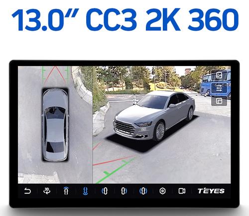 Магнитола для Hyundai Sonata DN8 2020+ - Teyes CC3-2K-360 монитор 13" 2K QLED на Android 10, 6Гб+128Гб, CarPlay, 4G SIM-слот, 4 камеры в комплекте