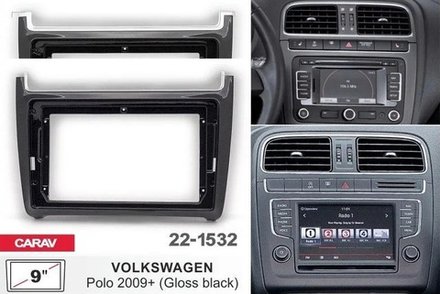Магнитола для Volkswagen Polo 5 2009-2020 (рамка черная глянцевая) - FarCar BX877 монитор 13" 2K QLED на Android 13, TS10, 6+128, CarPlay, 4G SIM-слот