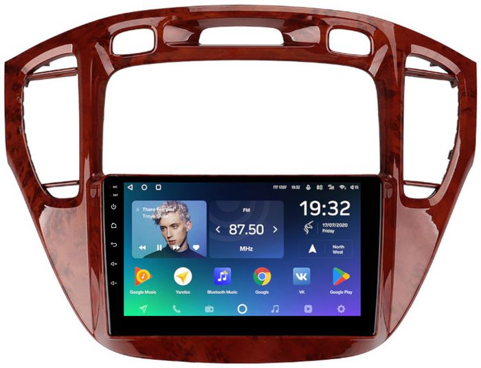 Магнитола для Toyota Highlander 1 XU20 / Kluger / 2000-2007 - Teyes CC2 PLUS монитор 9" QLED, Android 10, Быстрая, SIM-слот