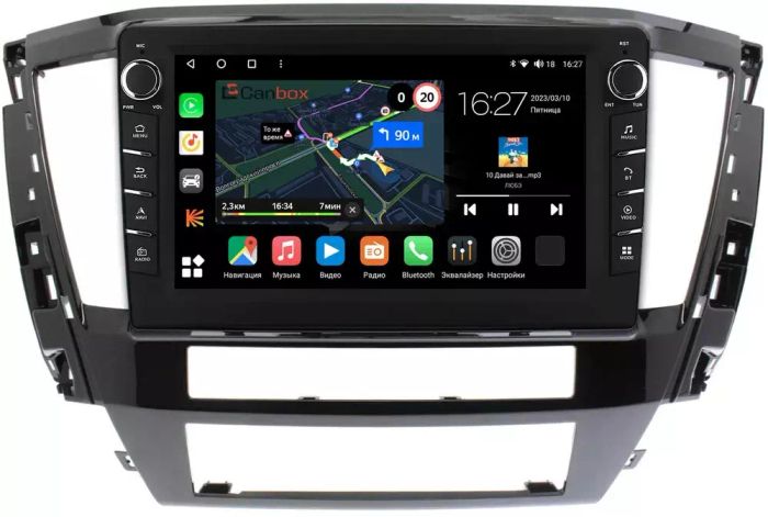 Магнитола для Mitsubishi Pajero Sport 3 2020-2024, Montero Sport - Canbox 10-735 Android 10, ТОП процессор, CarPlay, 4G SIM-слот