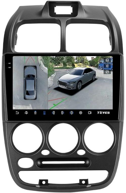 Магнитола для Hyundai Accent 2000-2011 (рамка 1 кнопка) - Teyes CC3-2K-360 монитор 9.5" 2K QLED на Android 10, Быстрая, CarPlay, 4G SIM-слот, 4 камеры в комплекте