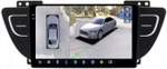 Магнитола для Geely Atlas 2018-2021 - FarCar BX3016M-360 монитор 9.5" 2K QLED на Android 13, 6Гб+128Гб, CarPlay, 4G SIM-слот, 4 камеры в комплекте