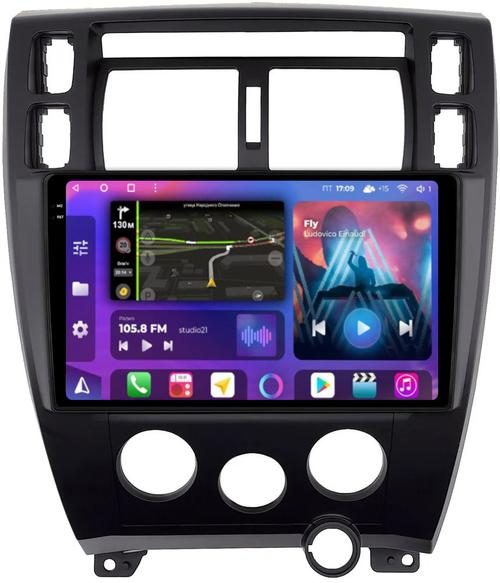 Магнитола для Hyundai Tucson 2004-2009 - FarCar BM3037M-2K монитор 10.36" 2K QLED на Android 14, TS10, 4+32Гб, CarPlay, 4G SIM-слот