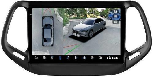 Магнитола для Jeep Compass 2 2016-2022 - Teyes CC3-2K-360 на Android 10, 2K QLED, 6Гб+128Гб, CarPlay, 4G SIM-слот, 4 камеры в комплекте