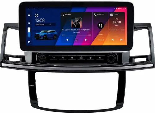 Магнитола для Toyota HiLux 7 2004-2015 - Canbox H-Line 1950 монитор 12.3" QLED в стиле MERCEDES на Android 10, Быстрая, ТОП-процессор, CarPlay, 4G SIM-слот