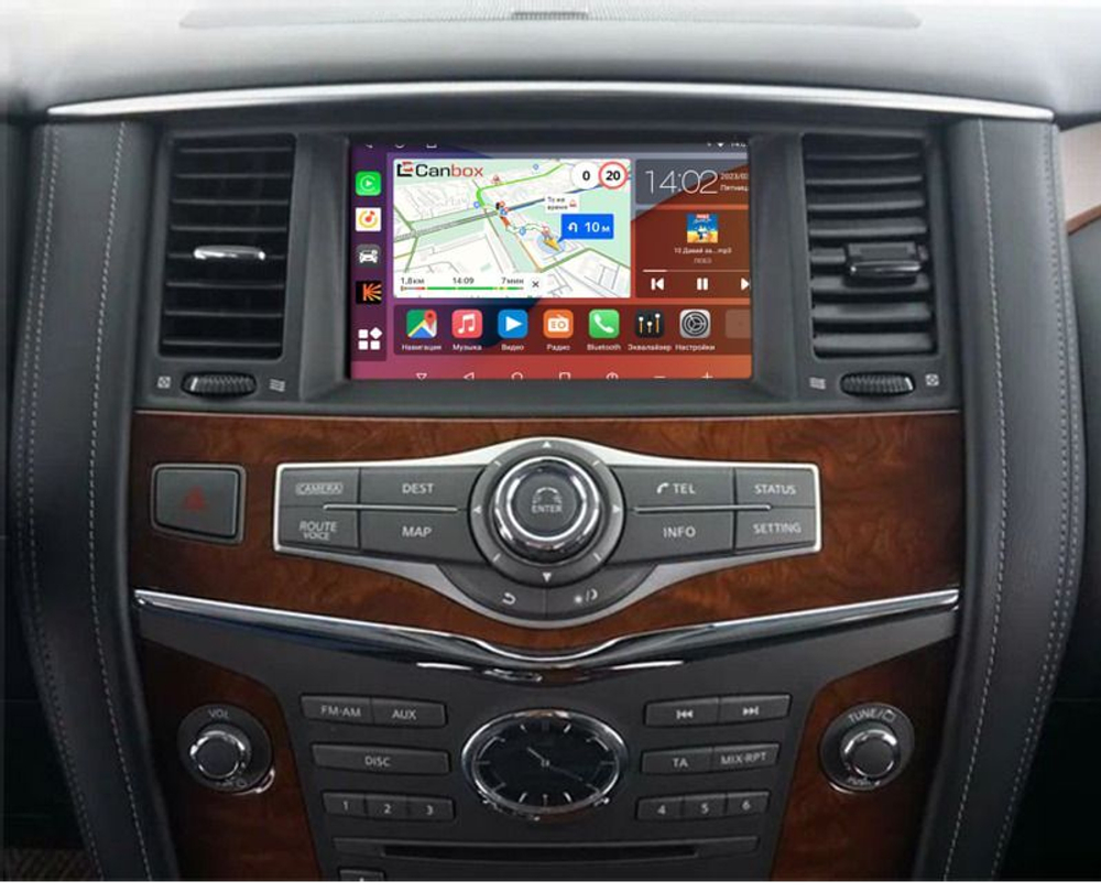 Магнитола для Nissan Patrol Y62, Infiniti QX56/QX80 2010-2019 (поддержка Bose, 360 и мониторов) - Kuberg EW-9222 IPS, Android 10, 8 ядер (TS18), 4G SIM-слот