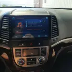 Магнитола для Hyundai Santa Fe 2 CM 2006-2012 (рамка черная) - FarCar S500-TS10 монитор 9.5" QLED на Android 14, Быстрая, CarPlay, 4G SIM-слот