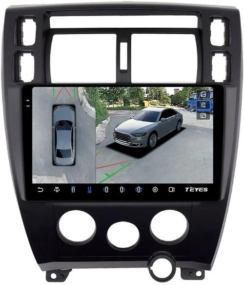 Магнитола для Hyundai Tucson 2004-2009 - Teyes CC3-2K-360 на Android 10, 2K QLED, 6Гб+128Гб, CarPlay, 4G SIM-слот, 4 камеры в комплекте