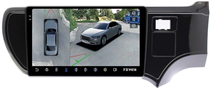 Магнитола для Toyota Aqua 2011-2021 - Teyes CC3-2K-360 на Android 10, 2K QLED, 6Гб+128Гб, CarPlay, 4G SIM-слот, 4 камеры в комплекте