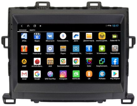 Магнитола для Toyota Alphard H20, Vellfire 2008-2014 (менее 10 динамиков) - Parafar PF698XHD на Android 13, 8-ядер, 4Гб+64Гб, CarPlay, 4G SIM-слот