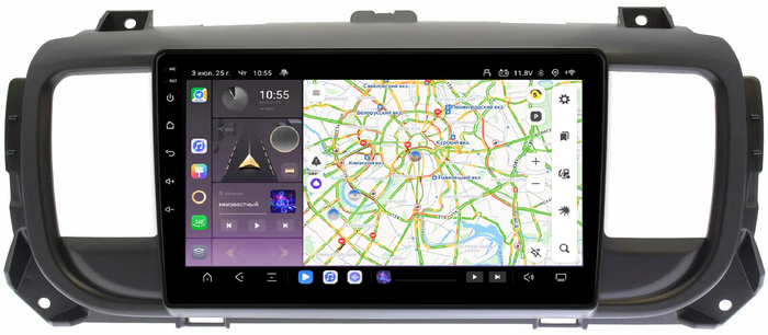 Магнитола для Peugeot Traveller/Expert, Citroen SpaceTourer/Jumpy, Opel Zafira Life/Vivaro - Kuberg QLed, Android 13, Быстрейшая, CarPlay, SIM-слот
