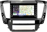 Магнитола для Mitsubishi Pajero Sport 3 2020-2024, Montero Sport (прямоугольный климат, рамка 9) - Kuberg EW-9638-2 (кнопки и крутилки) Android 13, Быстрая, CarPlay, 4G SIM-слот