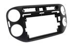 Комплект рамки с разъёмами 9"+can VW Tiguan 2011-2016 (квадратная аварийка) черный глянец