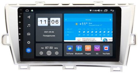 Магнитола для Toyota Prius 30 2009-2016 (левый руль) - AK581R9-MTK-LTE Android 10, 8-ядер, 4-64Гб, SIM-слот