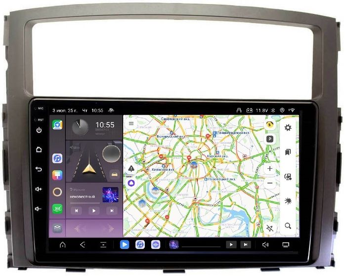 Магнитола для Mitsubishi Pajero 4 2006-2022 - Kuberg OL-9566 QLed, Android 13, TS20, CarPlay, SIM-слот