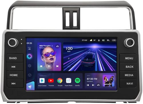 Магнитола для Toyota Land Cruiser Prado 150 2017-2023 (рамка с кнопками и крутилками) - Teyes CC3L монитор 9" IPS на Android 10, 8-ядер, CarPlay, 4G SIM-слот