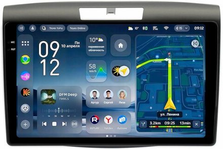 Магнитола для Honda CR-V 4 2012-2016 (маленькая рамка) - Teyes CC4-PRO монитор 9.5" 2K QLED на Android 13, Snapdragon 778G, ИИ, CarPlay, DSP, 4G SIM-слот