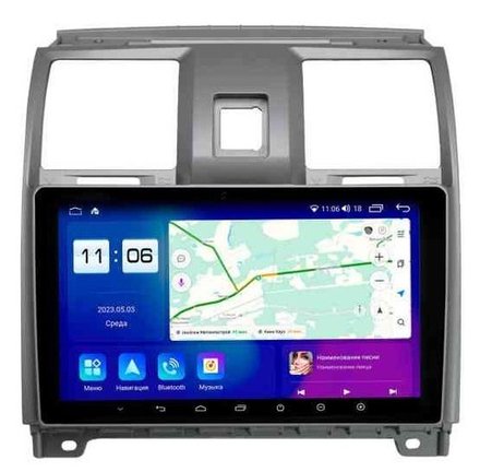 Магнитола для УАЗ Патриот, Пикап 2012-2016 - Parafar PF240LUX1RN2K на Android 13, QLED+2K, ТОП процессор, 4Гб+32Гб, CarPlay, 4G SIM-слот