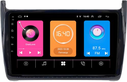 Магнитола для Volkswagen Polo 2009-2020 (рамка черная глянцевая) -  GT9-0490 на Android 10, 2ГБ-16ГБ