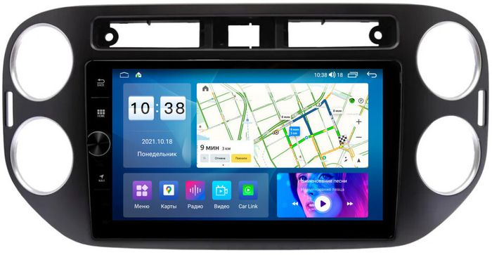 Магнитола для Volkswagen Tiguan 2011-2017 - Parafar PF488LUX1FHDAV на Android 13, 8-ядер, 2Гб+32Гб, CarPlay, 4G SIM-слот