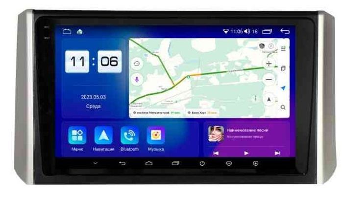 Магнитола для Mitsubishi Xpander, Xpander Cross (рамка под 9") - Parafar PF331RN2K на Android 13, QLED+2K, ТОП процессор, 4Гб+32Гб, CarPlay, 4G SIM-слот