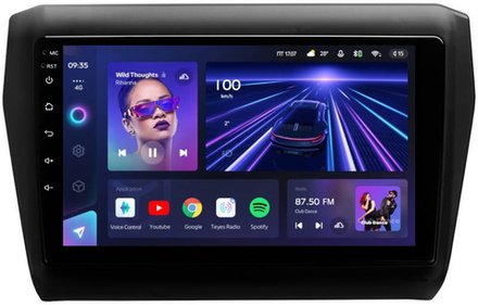Магнитола для Suzuki Swift 5 2016-2023 (рамка матовая 9) - Teyes CC3L на Android 10, 8-ядер, CarPlay, 4G SIM-слот