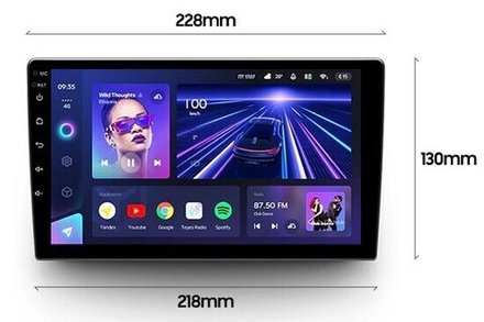 Магнитола для 9" рамки - Teyes CC3 монитор 9" QLED на Android 10, ТОП процессор, 4+32Гб, CarPlay, 4G SIM-слот