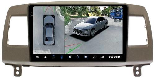 Магнитола для Toyota Mark II 110 2000-2004 (наверх, климат на ШГУ) - Teyes CC3-2K-360 монитор 9.5" 2K QLED на Android 10, 6Гб+128Гб, CarPlay, 4G SIM-слот, 4 камеры в комплекте