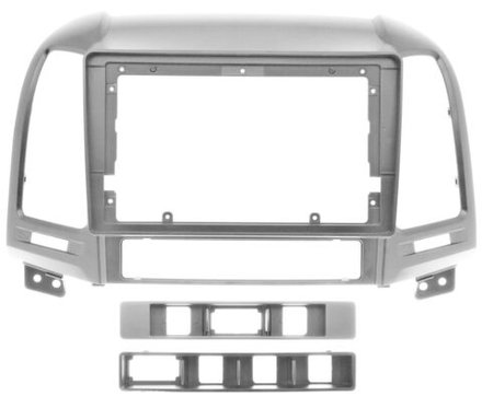 Комплект рамки с разъёмами 9" Hyundai Santa Fe 2006-2012 silver