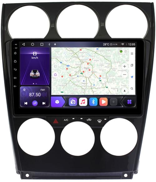 Магнитола для Mazda 6 2002-2007 - Kuberg SF-9506-C QLed, Android 12, TS10, CarPlay, 4G SIM-слот