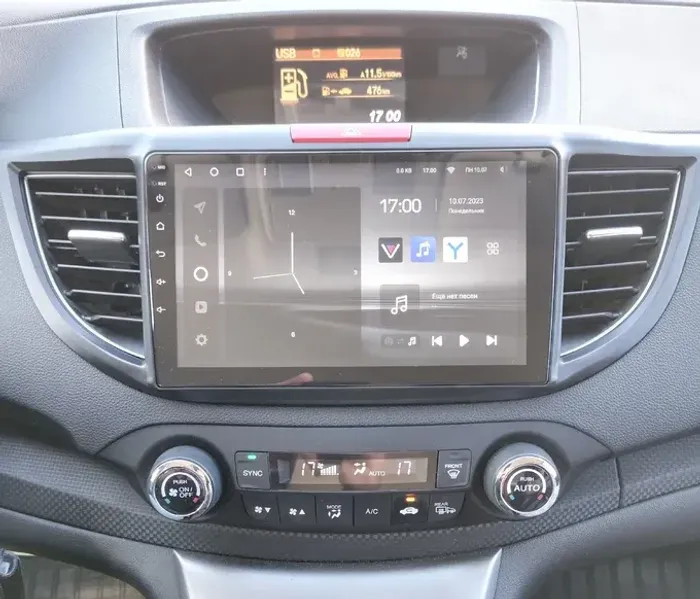 Магнитола для Honda CR-V 4 2012-2016 (большая рамка) - Kuberg QLed, Android 13, Быстрейшая, CarPlay, SIM-слот