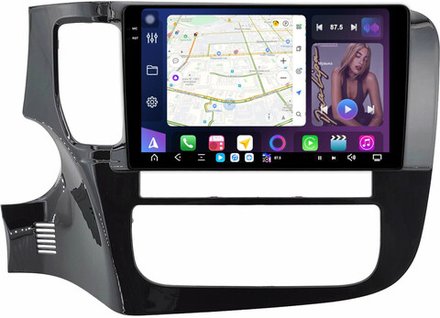 Магнитола для Mitsubishi Outlander 3 2012-2022 (овальный климат) - FarCar GX1006M монитор 9.5" 2K QLED на Android 14, TS20, 6+128Гб, CarPlay, 4G SIM-слот