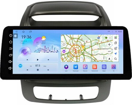 Магнитола для KIA Sorento 2 XM 2012-2020 (отдельный экран климата, штатная КЗВ) - FarCar монитор 12.3" 2K QLED на Android 14, TS10, CarPlay, 4G SIM-слот