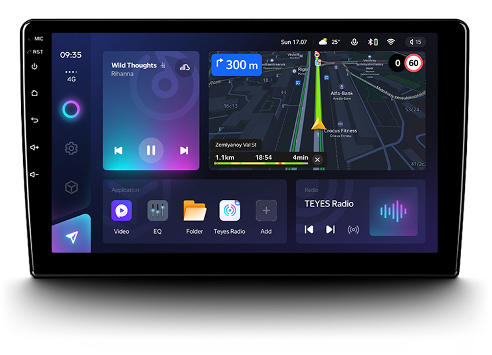 Магнитола для Opel Antara 2006-2015 (перенос БК вниз, серая) - Teyes CC3L на Android 10, 8-ядер, CarPlay, 4G SIM-слот