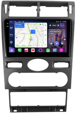 Магнитола для Ford Mondeo 3 2000-2006 (климат) - FarCar 1572F2 монитор 9.5" QLED на Android 14, TS18, CarPlay, 4G SIM-слот