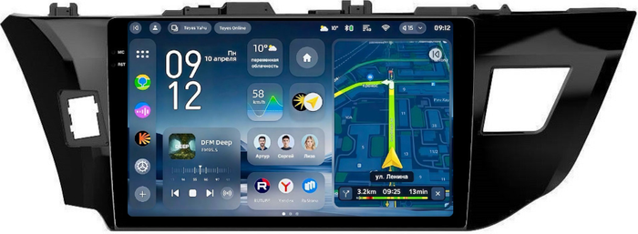 Магнитола для Toyota Corolla E180 2012-2016 - Teyes CC4-PRO монитор 10.36" 2K QLED на Android 13, Snapdragon 778G, ИИ, CarPlay, DSP, 4G SIM-слот