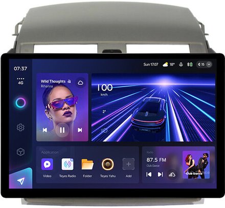 Магнитола для Toyota Corolla 150 2006-2013 (рамка тип 2) - Teyes CC3-2K монитор 13", QLED+2K, Android 10, ТОП процессор, 4G SIM-слот, CarPlay