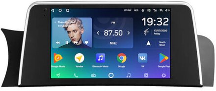 Магнитола для BMW X3 F25 2014-2017, X4 F26 2014-2018 NBT (рамка тип 2) - Teyes CC2 PLUS монитор 9" QLED на Android 10, ТОП процессор, 4Гб+64Гб, 4G SIM-слот